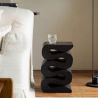 Coffee Tables for Living Room Household Creative Egg Roll Shape Sofa Side Table Living Room Storage Rack Flower Stand Bedroom Furniture(B)