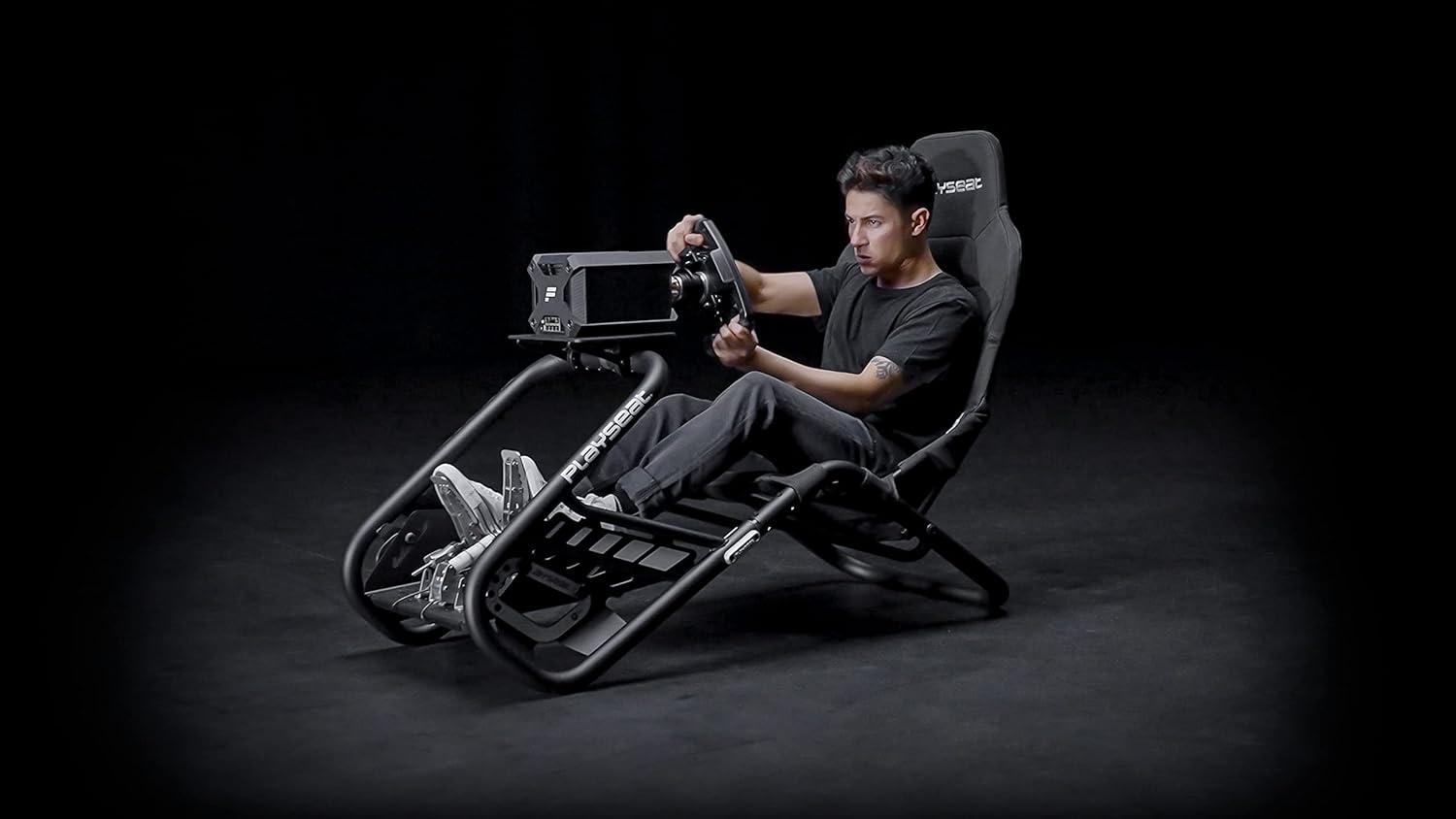 Trophy Sim Racing Cockpit | High Performance Racing Simulator Cockpit | Supports Direct Drive | Compatible with All Steering Wheels & Pedals on the Market | Supports PC & Console | Black