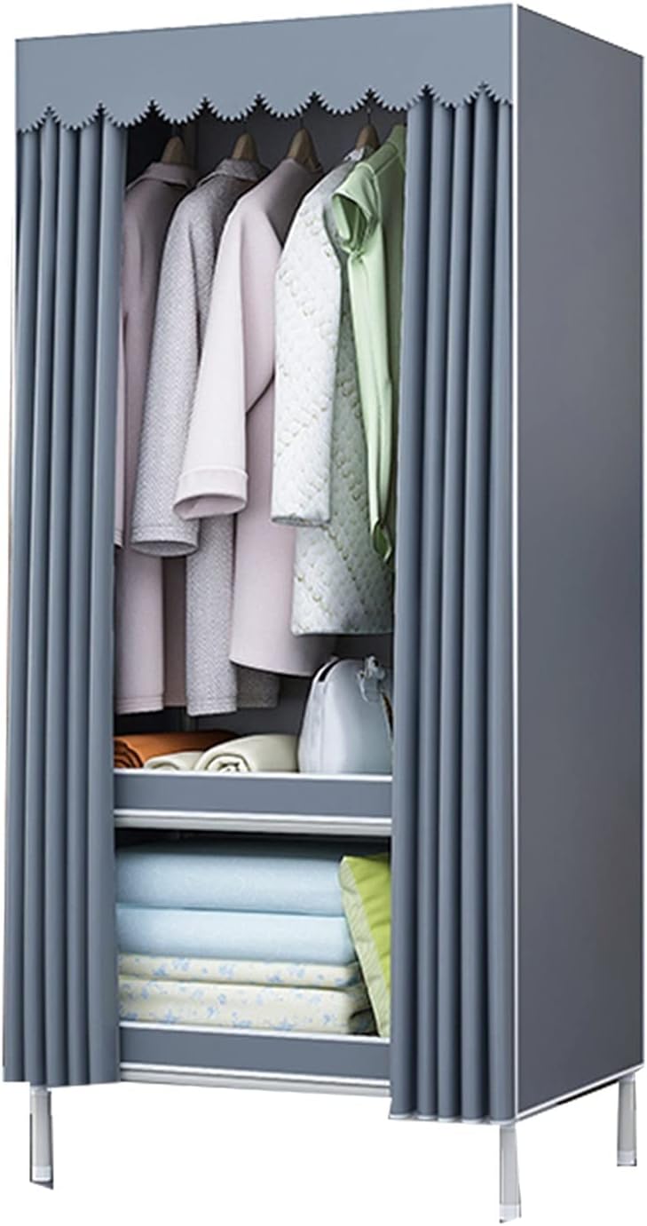Wardrobe Storage Narrow Wardrobe Wardrobe Organiser Easy to Wash and Quick Dry Good Air Permeability Overall Reinforcement Used for Rental Room Dorm Room (Color : 65X168X45c