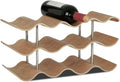3-Tier Wine Rack Countertop, 12 Bottles Wooden Wine Holder Inserts for Cabinet, Freestanding Wine Shelf Storage Organizer for Bar or Pantry