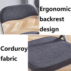 Foldable Chair with Ergonomic Backrest, Comfortable Corduroy Seat, Thick Sponge Cushion, Quick 3-Second Fold for Home Office School, Space-Saving(Pink+Silver)