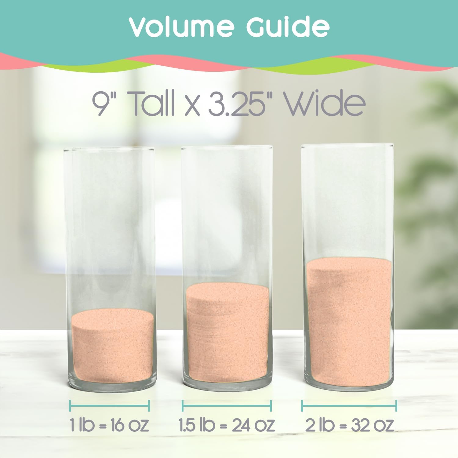 Sandsational Sparkle Pink Chiffon Unity Sand -1.5 LB (22 oz), Pastel Pink Colored Sand for Weddings, Vase Filler, Home Decor, Crafts, Terrariums, and More