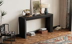 Elegant Console Table,Fireplace Design,Simple and Functional with Wood Veneer Top,for Hallway, Living Room, or Entryway