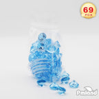 PMLAND 69 Pieces 25mm Big Round Acrylic Diamond Crystals Gems Treasure Gemstones for Baby Shower Table Scatters Vase Fillers Decoration Party Treasure Hunting Arts and Crafts - Light Blue