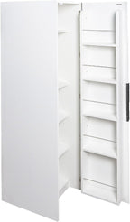 62.99''H Tall Kitchen Pantry Cabinet, Freestanding Corner Buffet Sideboard with Door Shelves and Adjustable Shelves, Narrow Storage Pantry for Kitchen Living Room Dinning Room, White