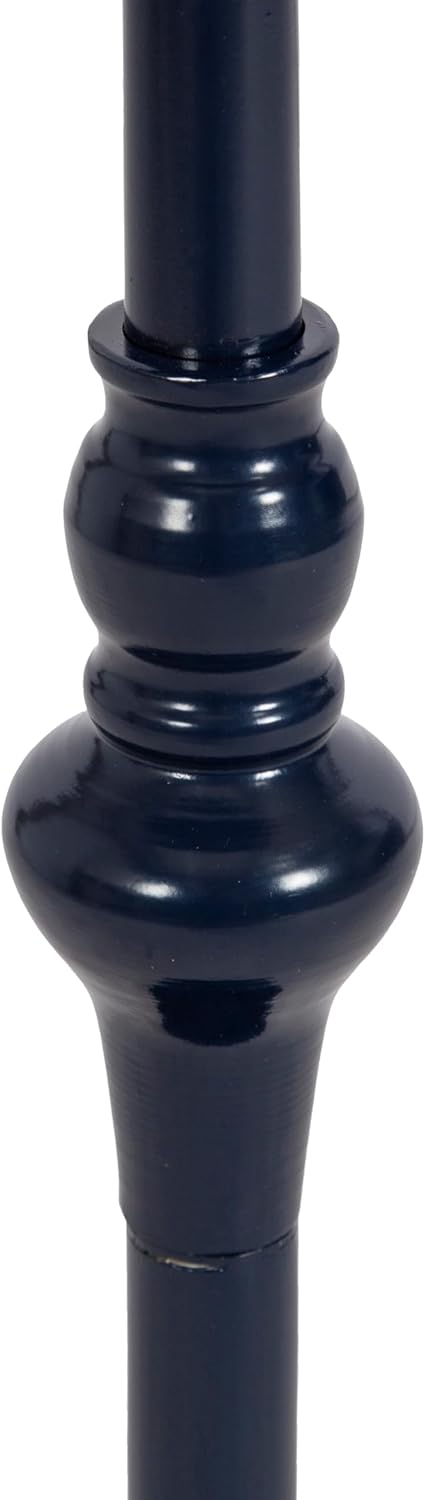 Kate and Laurel Stratton Vintage Round Pedestal Drink Table; 9 x 9 x 22; Navy Blue; Decorative Mini Table for Use as Indoor Plant Stand or Cute Living Room Accent