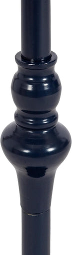 Kate and Laurel Stratton Vintage Round Pedestal Drink Table; 9 x 9 x 22; Navy Blue; Decorative Mini Table for Use as Indoor Plant Stand or Cute Living Room Accent