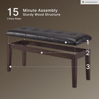 Signature Design by Ashley Haddigan Traditional Upholstered Dining Room Bench, Dark Brown