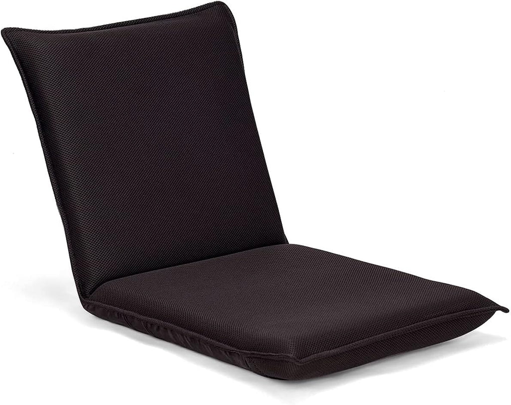 BestComfort Folding Floor Chair 6-Position Adjustable Meditation Chair Video Gaming Chair with Back Support for Reading TV Watching, Portable Floor Seat Lounge Sofa Chair for Kids Teens Adult, Coffee