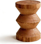 Solid Wood Small Side Table, Accent Table Freeform Natural Plant Stand Coffee Table Pedestal Display Stand Accent Stool for Living Room Bedroom Entryway Office Home Decor,N