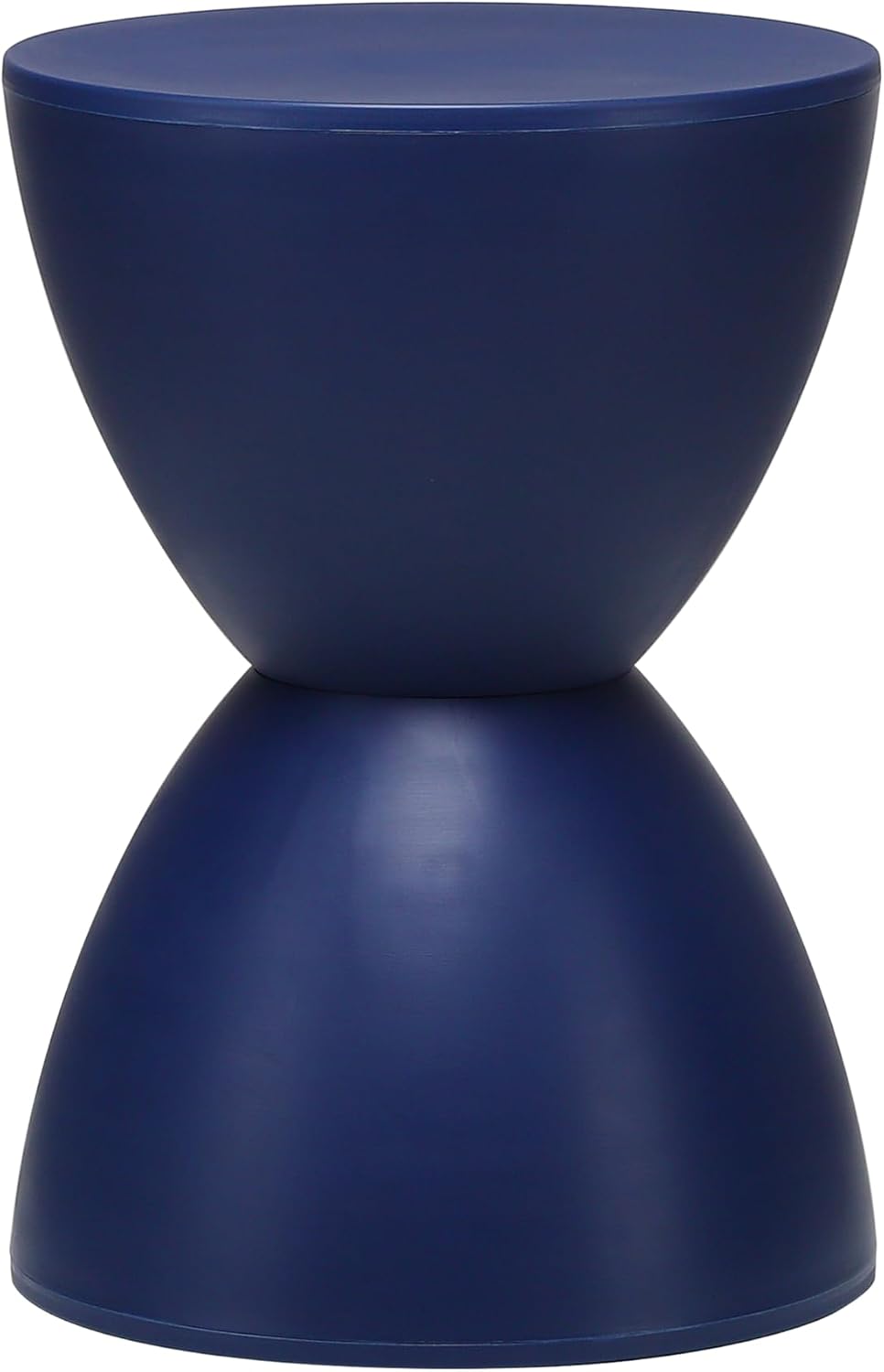 Euro Style Sallie Indoor/Outdoor Stool or End Table | Modern Hourglass Accent Style | UV- Protected Plastic Extra Seating or End Table for Patio, Balcony, Poolside, Entryway, or Living Room | Blue