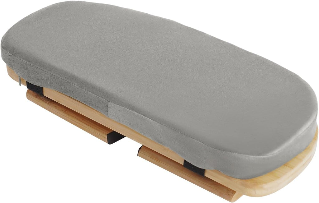 Meditation Bench with Cushion, Foldable Yoga Meditation Stool, Portable Kneeling Stool Prayer Bench, Yoga Bench Squat Seat, Gray