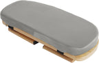Foldable Wooden Kneeling Meditation Bench for Home, Yoga and Prayer, Portable Gray Meditation Stool for Adults, Comfortable Indoor Seating