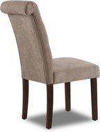 Dining Chairs Set of 2, Button Tufted Parsons Upholstered Chairs with Solid Wood Legs, Mordern Fabric Kitchen Chairs for Dining Room