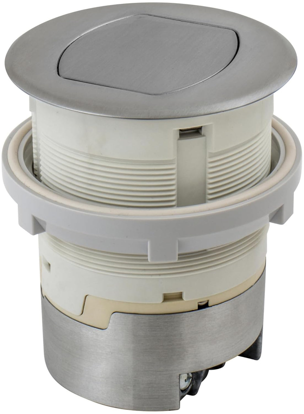 Bryant Electric RCT220ALU 20A 125V Tamper Resistant Countertop Pop-Up Receptacle Surface Mount, 20 Amp, Brushed Aluminum