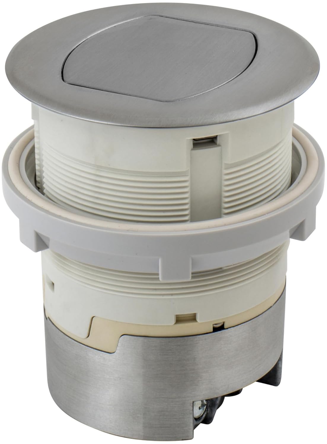 Bryant Electric RCT220ALU 20A 125V Tamper Resistant Countertop Pop-Up Receptacle Surface Mount, 20 Amp, Brushed Aluminum