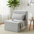 Folding Sofa Bed, Convertible Sleeper Chair with Pillow, Foldable Mattress & Back Support, Portable Floor Lounger Futon for Apartment, Dorm, Living Room, Bedroom, Gray