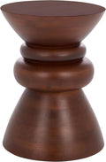 SAFAVIEH Home Collection - Ignacio Walnut Solid Wood Accent Table, Sculptural Modern Side Table, Fully Assembled (ACC3263A)