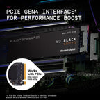 WD_BLACK 2TB SN770 NVMe Internal Gaming SSD Solid State Drive - Gen4 PCIe, M.2 2280, Up to 5,150 MB/s - WDS200T3X0E - [Previous Generation]