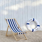 2Pcs Beach Sling Chair Replacement Fabric Blue and White Stripe Outdoor Folding Canvas 45x17in Patio Sling Chairs Cloth Outdoor Folding Chair Fabric for Home Beach Chairs Garden Courtyard