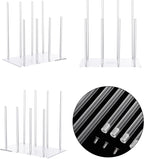 Stackable Boot Organizers Sturdy Acrylic Rack Stores 4 Pair of Shoes with Space Efficiency Space Saving Boot Organizers Shelf