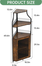 Corner Wine Cabinet Removable Design with Glass Shelves Mesh Doors Compact Sideboard and Buffet Cabinet Ideal for Home Bar and Living Room Storage
