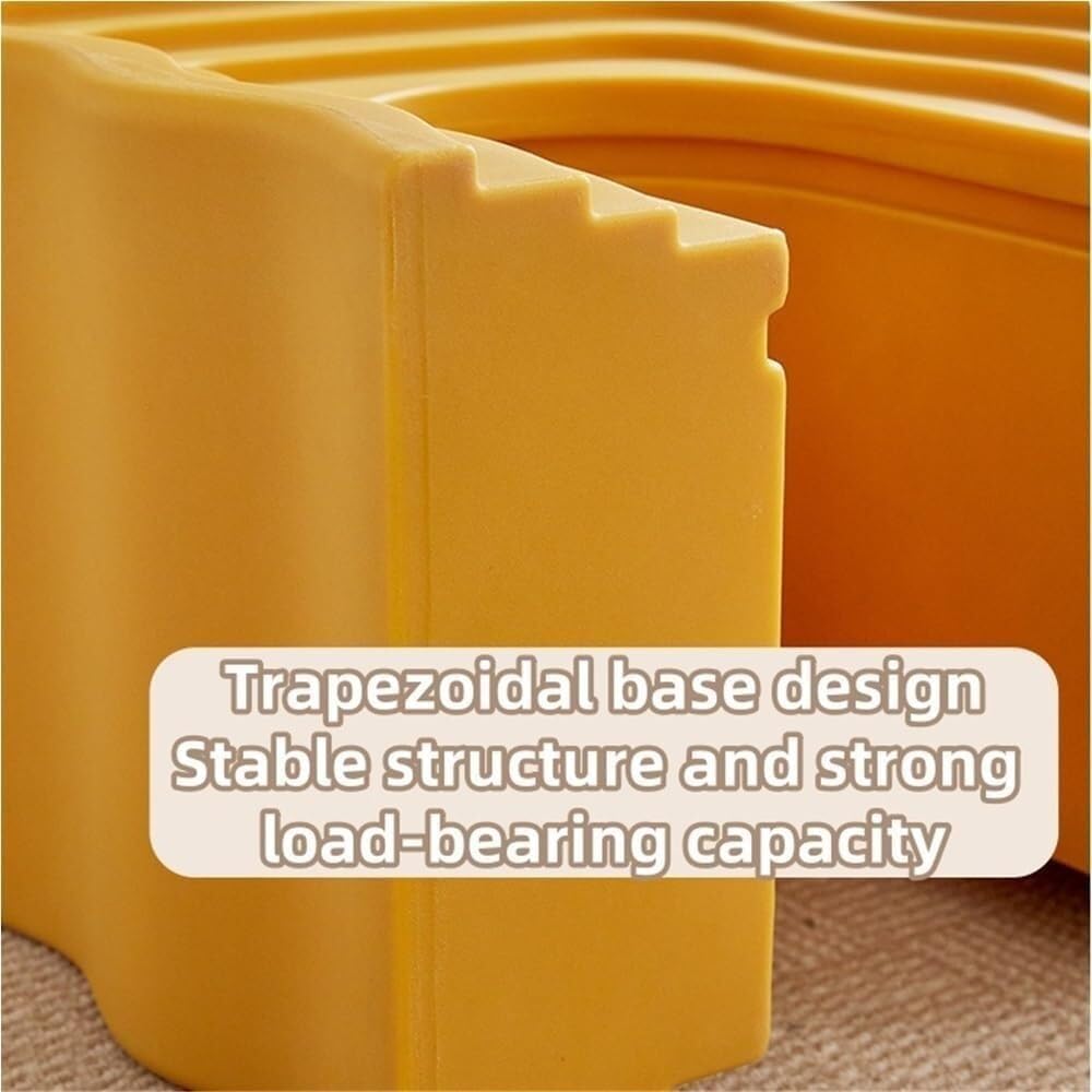 Creative Low Stool Sofa Side Table Vintage Trapezoidal Base Design for Living Room, Room Retro Color Bedside Stool Lightweight(Grey)