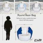 E-SeaRider Round Marine Beanbag (Medium, Multi) (White/Pink)