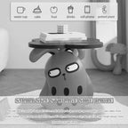 Fashionable Style Funny Rabbit Shape End Table, Living Room Creative Side Table, Floor-Standing Ornaments, Home Decoration(White)