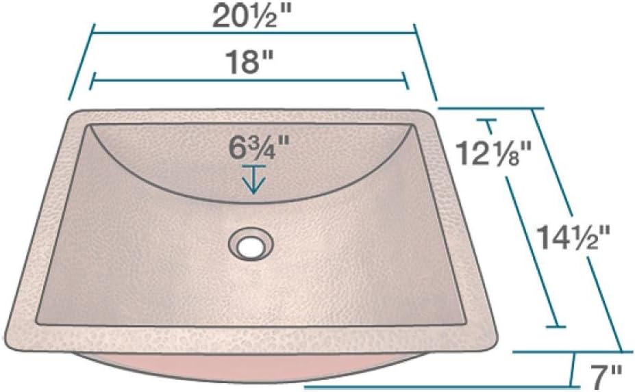 926 Single Bowl Copper Sink, Sink Only