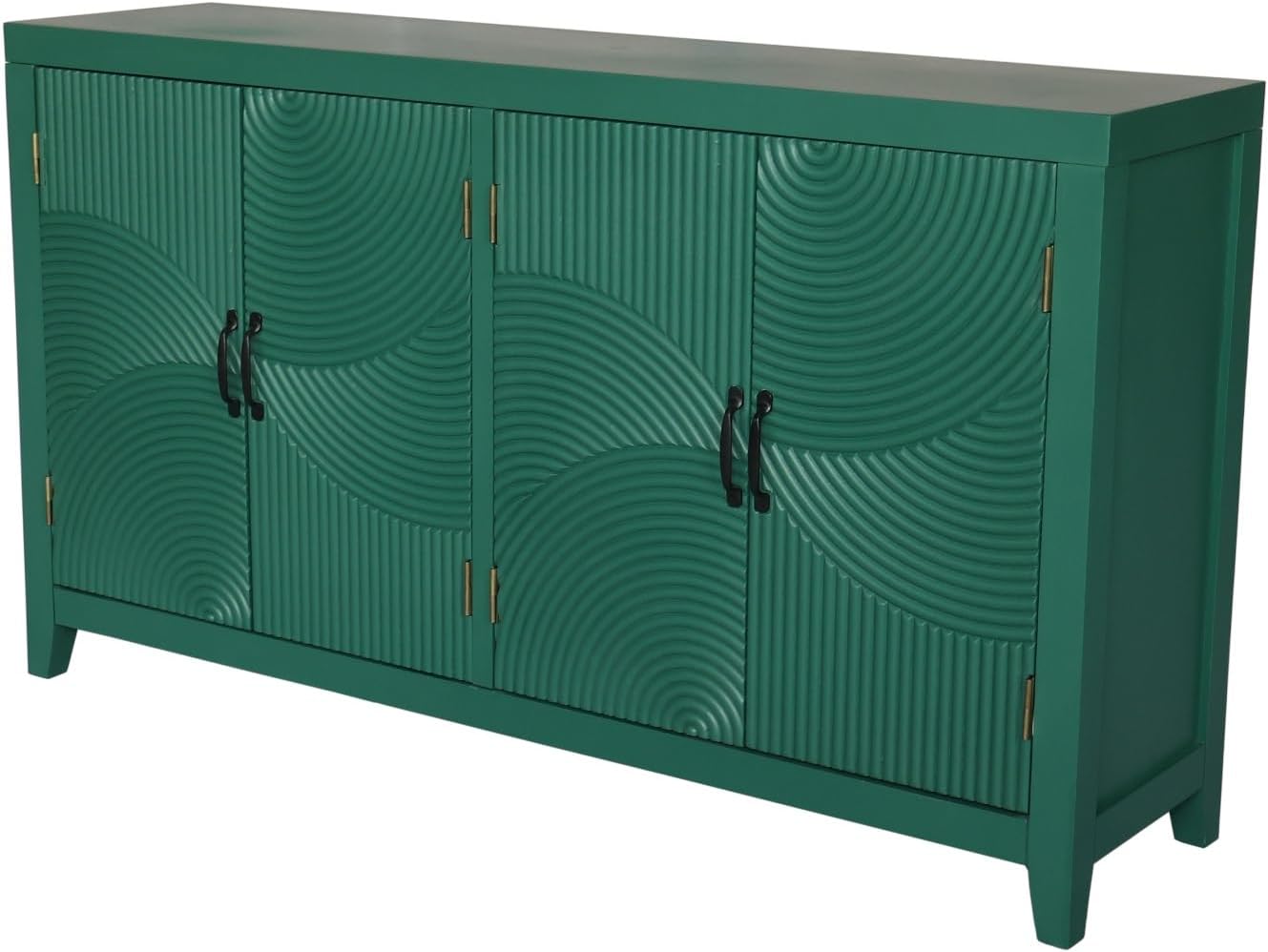 Farmhouse Accent Cabinet with 4 Doors, Mid Century Modern Pantry Cabinet, foe Entryway Living Dining Room Bedroom,for Kitchen Home
