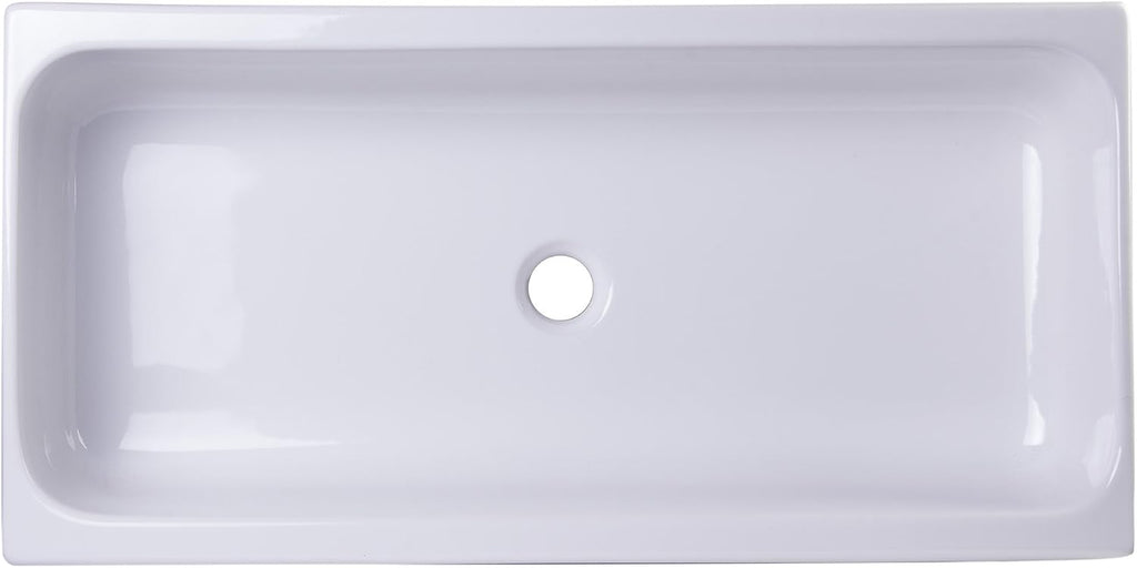 Alfi AB36TR Alfi Brand 35.5" Above Mount Fireclay Bath, 36", White