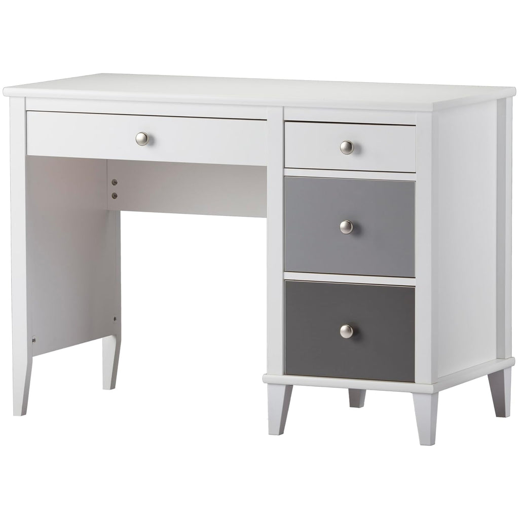 Little Seeds Monarch Hill Poppy Kids’ White Desk, Grey Drawers