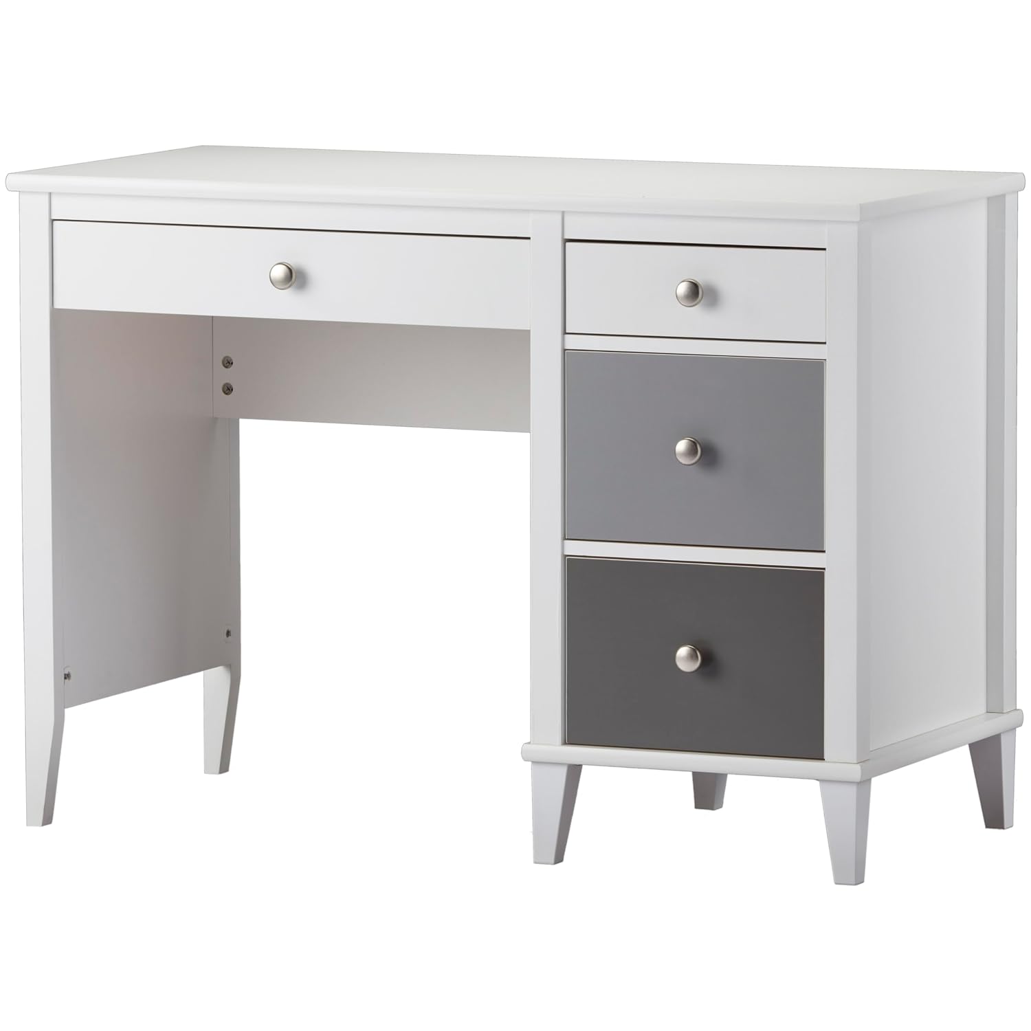 Little Seeds Monarch Hill Poppy Kids’ White Desk, Grey Drawers