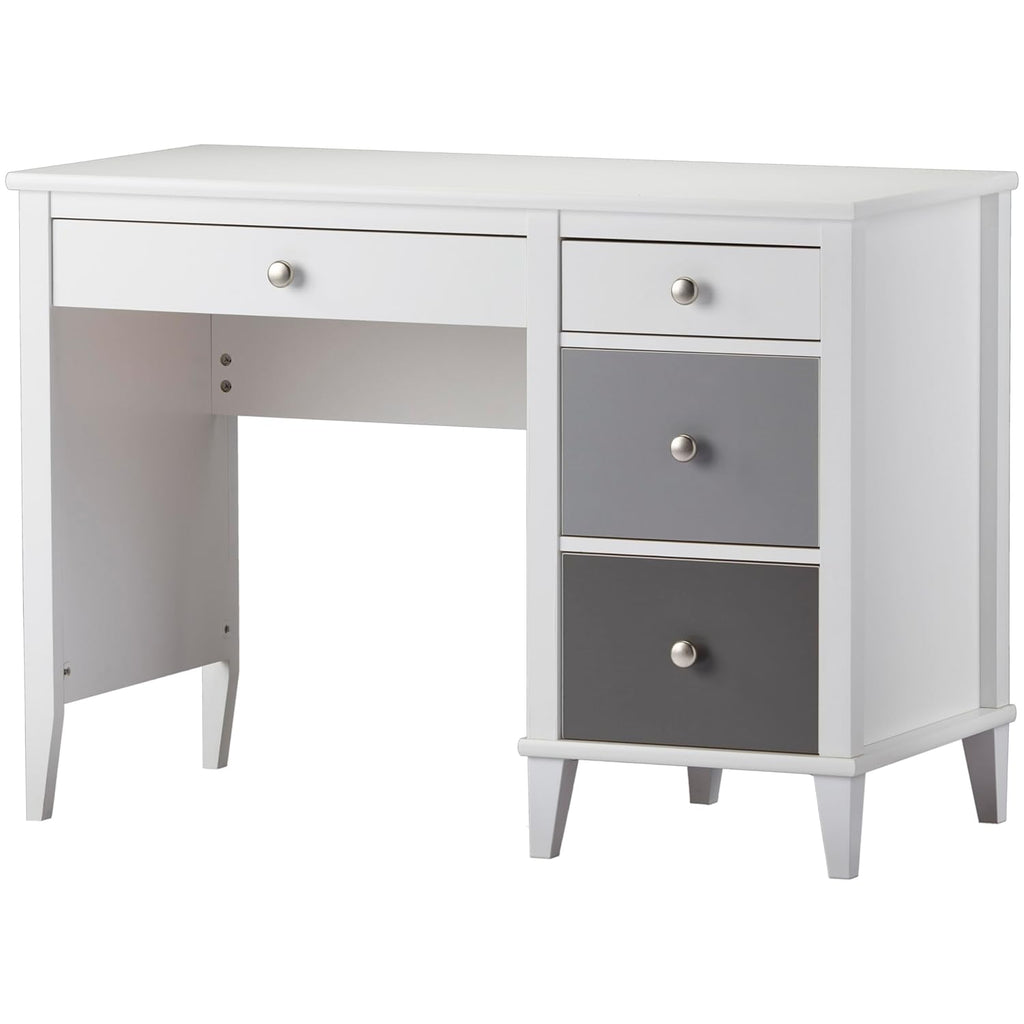 Little Seeds Monarch Hill Poppy Kids’ White Desk, Grey Drawers