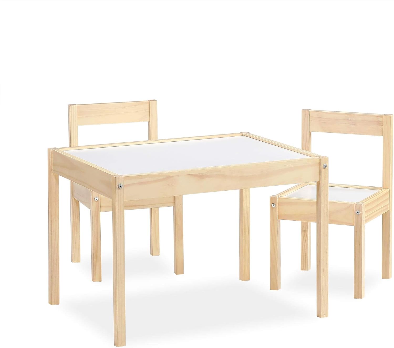 Baby Relax Hunter 3-Piece Kiddy Table & Chair, Natural/White Table Set