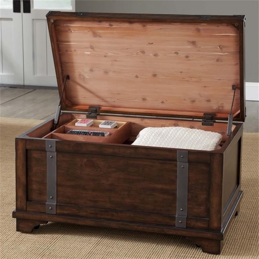 Liberty Furniture Industries Aspen Skies Storage Trunk, W38 x D23 x H20, Medium Brown