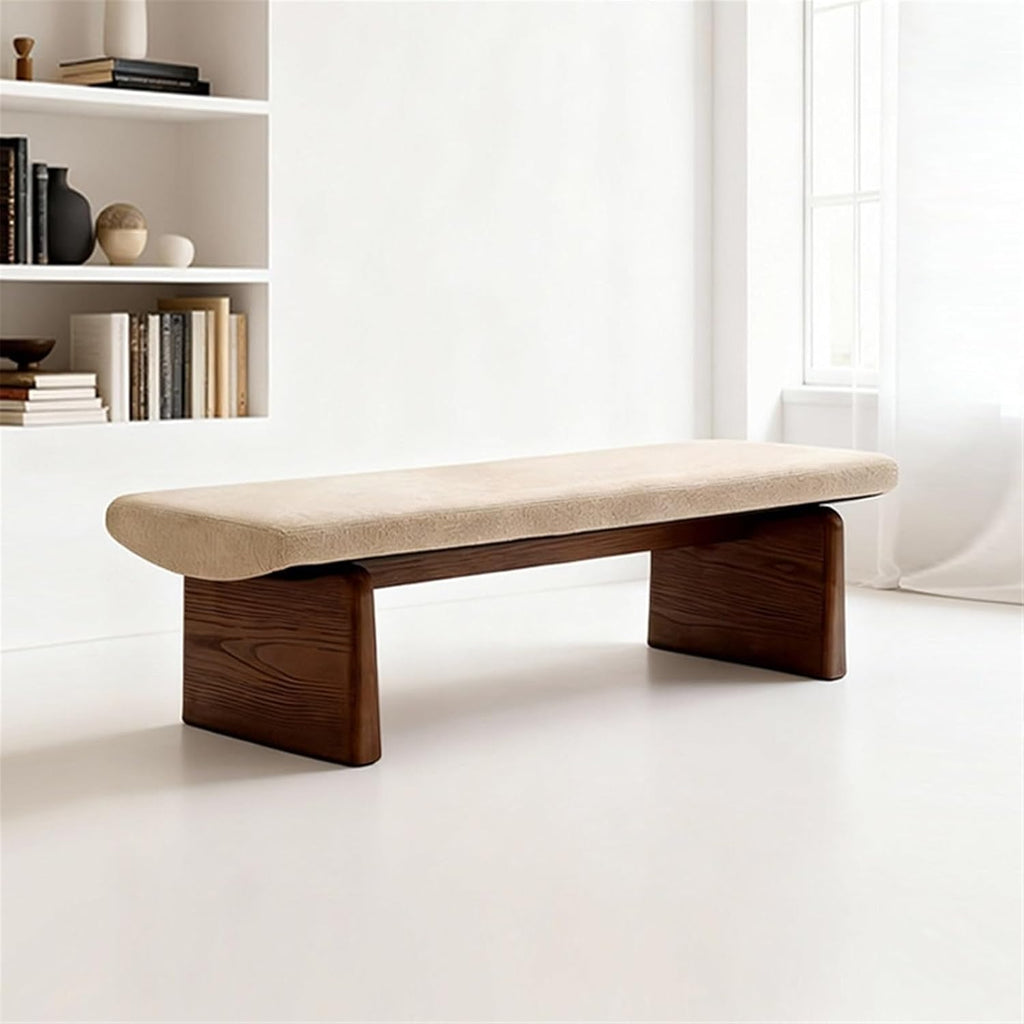 Modern Wooden Sofa Bedroom Bed end Bench Hotel Leisure Entryway(XL)