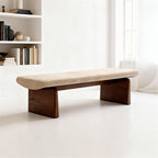 Modern Wooden Sofa Bedroom Bed end Bench Hotel Leisure Entryway(XS)
