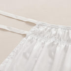 Eyelet Bed Skirt, Ruffled Design, 15 Inch Drop, Embroidered Scalloped Edge, Soft and Stylish, Easy On/Off Dust Ruffle (White,Full 54"x75")