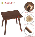 Small Side Table, Mid Century Modern End Tables Living Room, Wood Accent Bed Side Table with Solid Wood for Bedroom, Office, Small Spaces, Walnut Brown