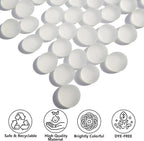 QYGL Sea Glass Gems - 0.9 Lb White Frosted Flat Glass Marbles, Flat Gems Decorative Stones for Vase Fillers, Aquarium Rocks, Floral Supplies, Table Scatter, Craft Mosaics, and DIY Ornaments