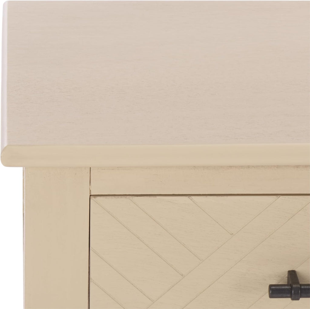 SAFAVIEH Home Collection - Peyton Sand Console Table with 3 Drawers and 1 Shelf, Farmhouse Accent Entryway Table (CNS5705F)