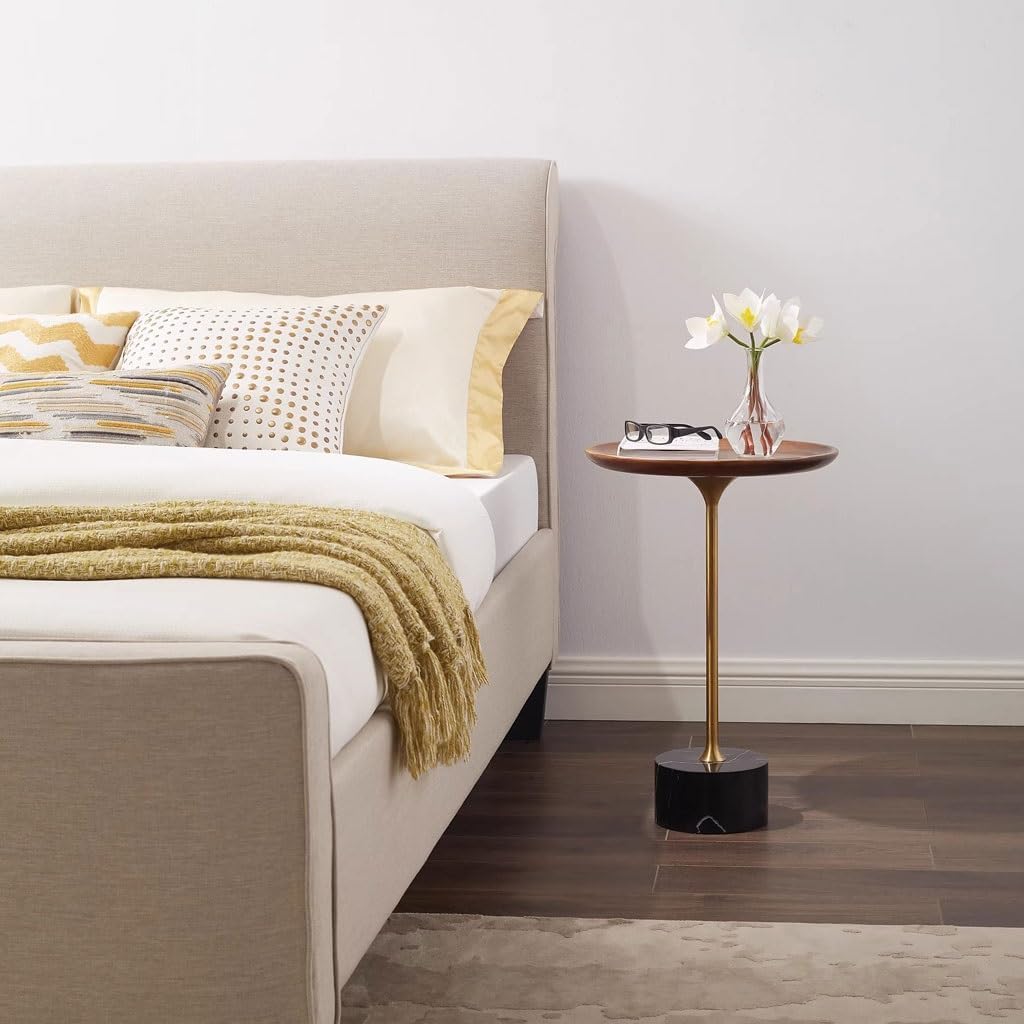 Coffee Tables for Living Room Nordic Minimalist Bedside Table Ultra Narrow Mini Small Solid Wood Sofa Side Bedroom Furniture(B)