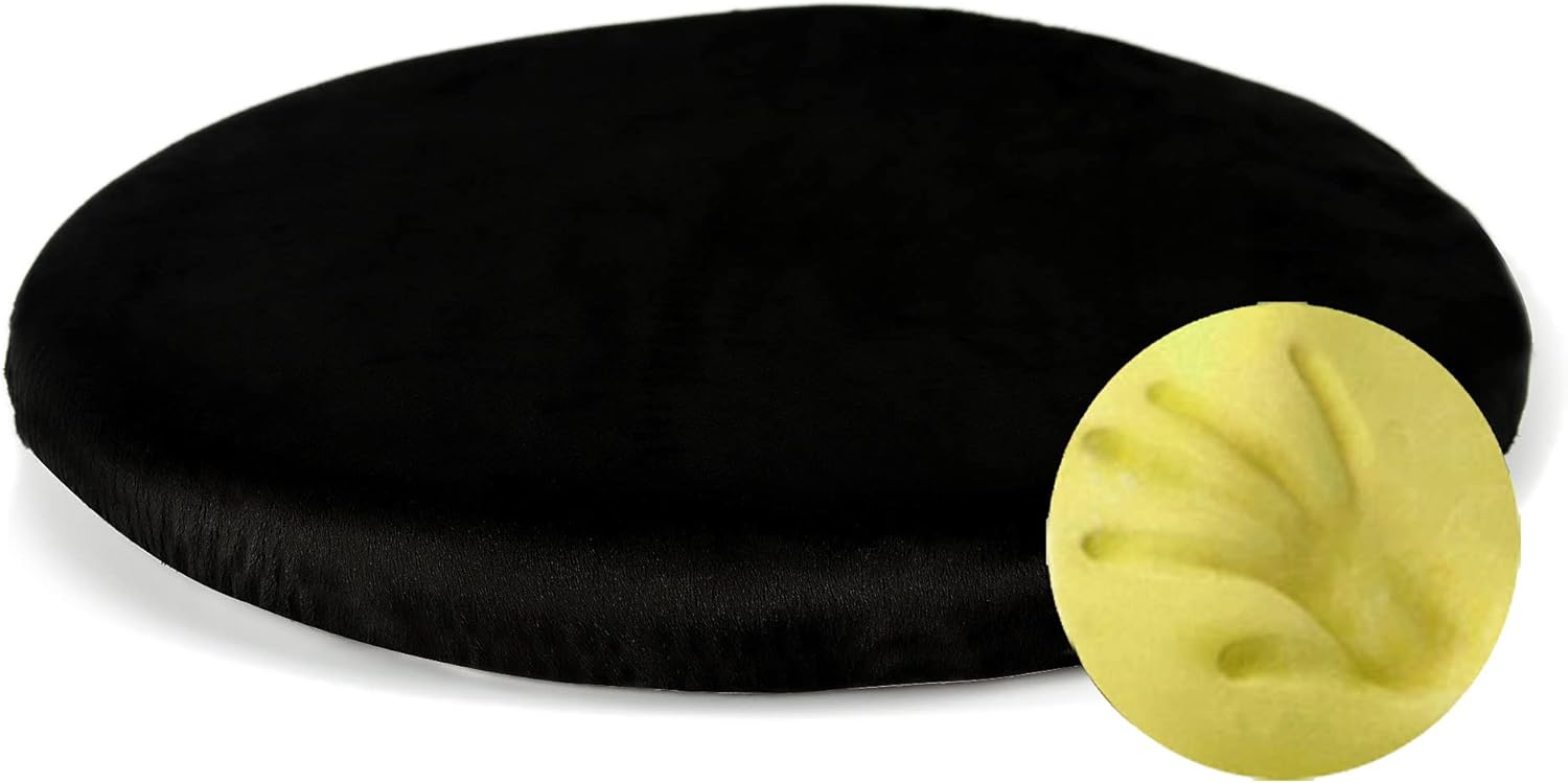 Sigmat Memory Foam Seat Cushion Anti-Slip Soft Round Stool Cushion Chair Pad 13 Inch Black