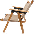 GOWENIC Kids Camping Chair, Portable Folding Camp Chair for Children, Aluminum Alloy Wood Grain Canvas Toddler Chair, Ideal for Beach Outdoor Backyard