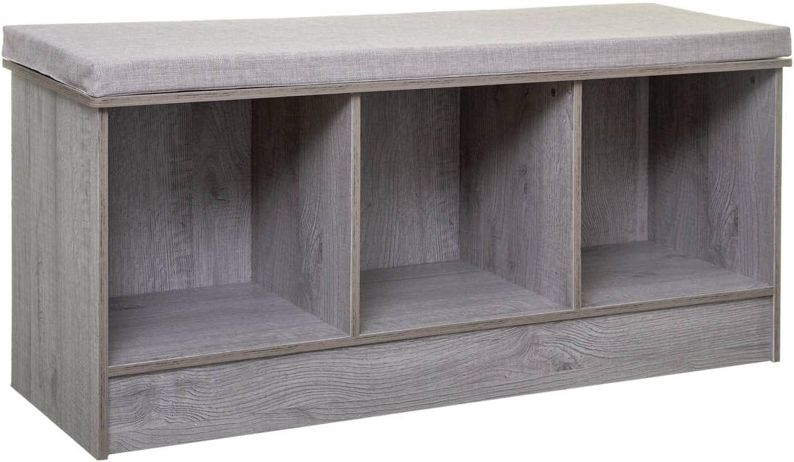 5 five simply smart Bench 3 Compartments Oak Effect Grey Mix N' Modul