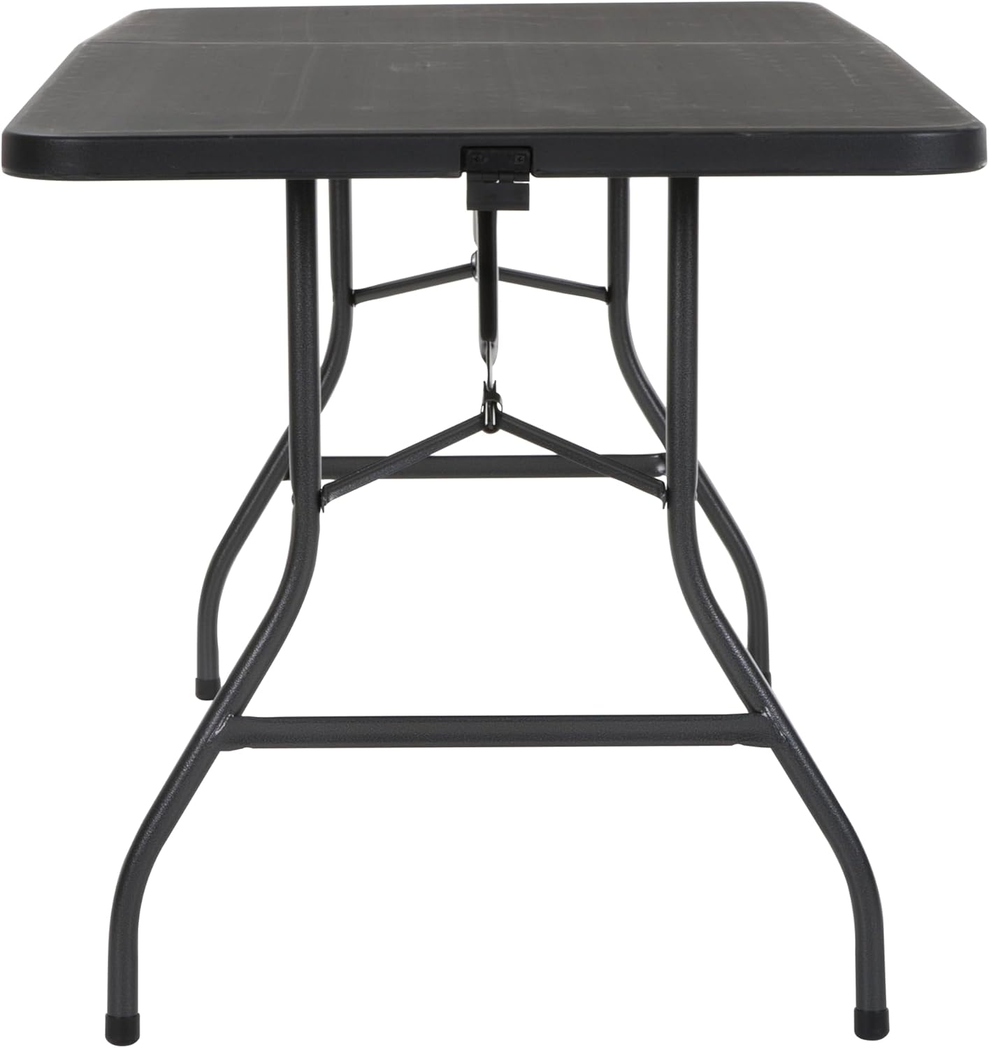 COSCO 6 ft. Fold-in-Half Banquet Table w/Handle, Black