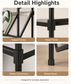 Space-Saving Angled Shoe Rack, 5/6-Tier Slim Entryway Organizer (5-Layer)