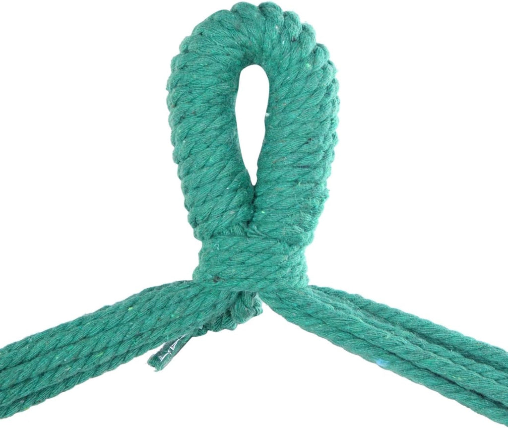 Galvanized Pipe Cut 130 * 100cm Green Strip Polyester Cotton Cushion Hanging Chair with 2pcs Cushion